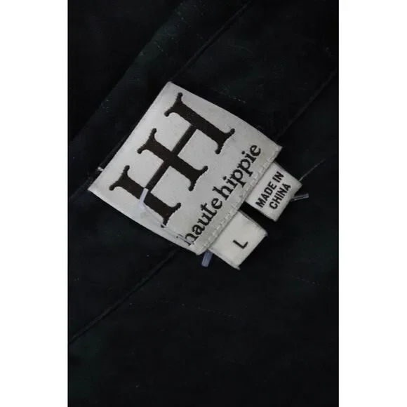 Haute Hippie Women Bohemian Silk Collared Sleeveless Button Blouse Size L - Picture 7 of 7